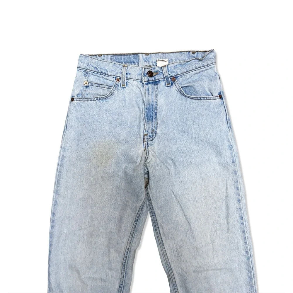 Vintage Levi's 550 Orange Tab Jeans 29x34 Light Blue Relaxed Tapered